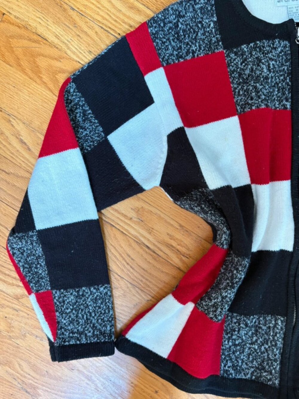 Checkered Zip Up - Picture 2 of 4